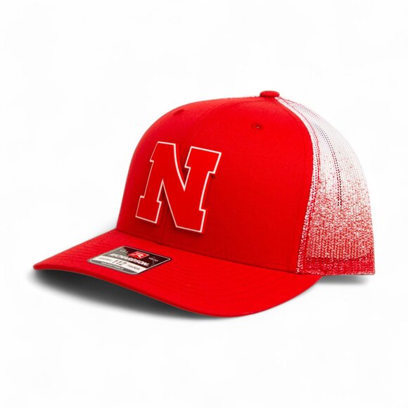 Nebraska Cornhuskers Scarlet 3D Snapback Trucker Hat- Red Fade - Picture 1 of 3